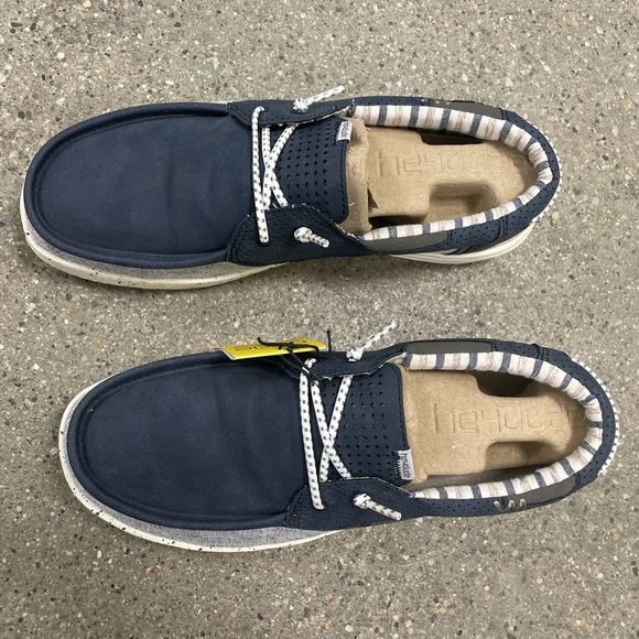 Gently Worn EUC Hey Dude Casual Welsh Ocean stylish comfortable shoes size 10 - Picture 8 of 16